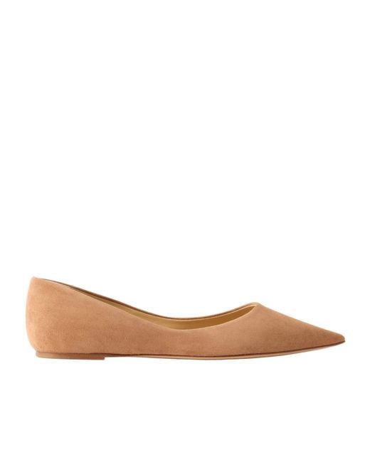 Gabriela Hearst Brown Suede Ballet Flats