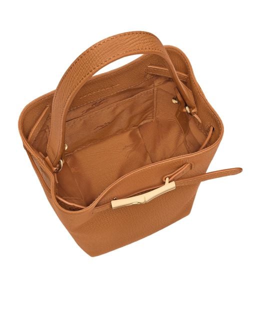 Longchamp Brown Le Smart Xs Bucket Bag