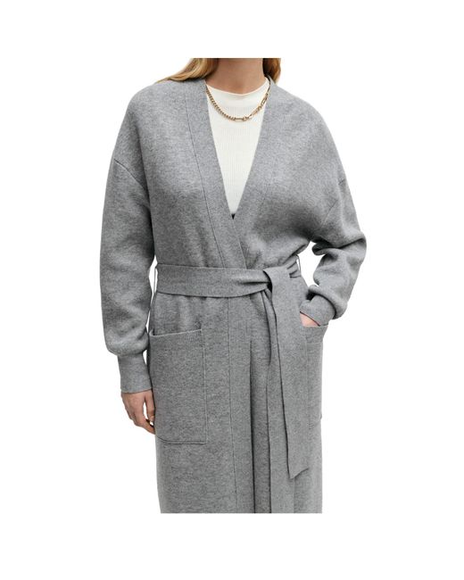 Boss Gray Long Knit Cardigan