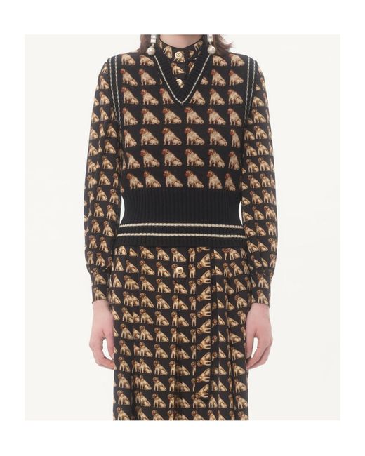 Valentino Black Petit Charles Jacquard Wool Gilet