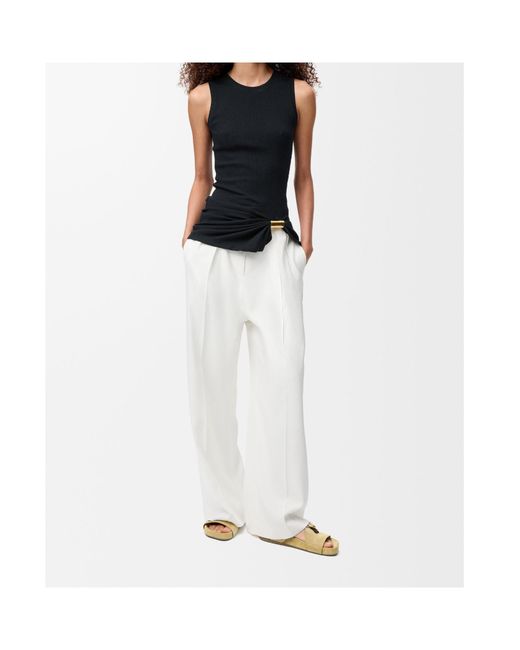 Loewe Black Asymmetric Draped Tank Top