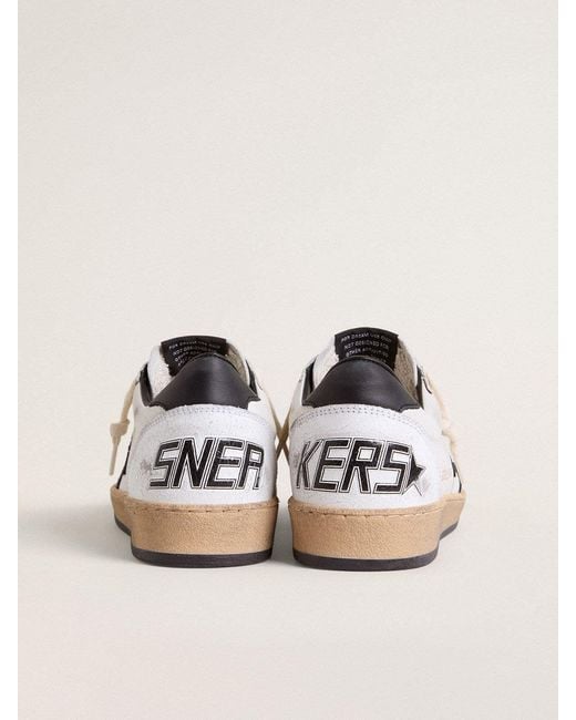 Golden Goose Deluxe Brand White Ball-Star Lace-Up Low-Cut Sneakers for men