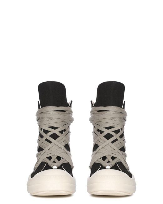 Rick Owens Black Sneakers Denim Shoes
