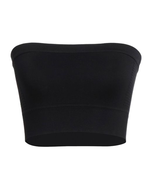 Rick Owens Black Simple Solid Stretch Tube Top