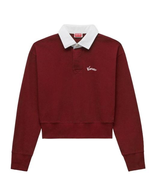 KENZO Varsity' Embroidered Long Sleeve Polo