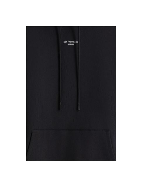 Drole de Monsieur Black Hooded Sweater for men