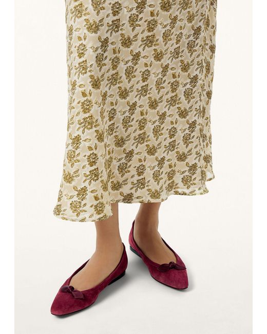 Loro Piana Red Primula Ballet Flats