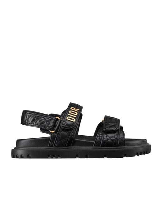 Dior Black Act Flat Sandals