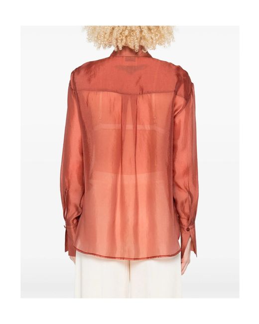 Forte_forte Orange Sheer Organza Shirt