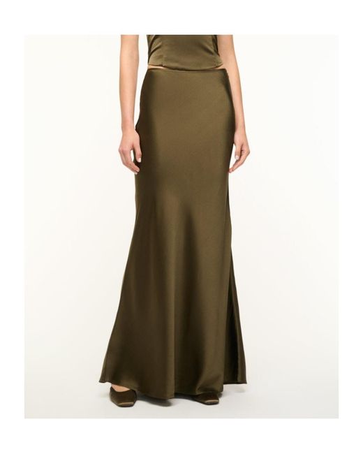 Staud Green Odin Maxi Skirt