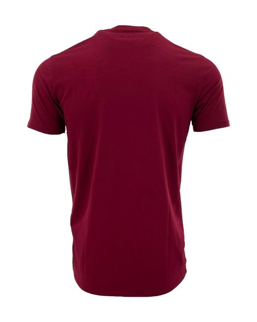 Armani Jeans Red Item O-Neck Short-Sleeved T-Shirt for men