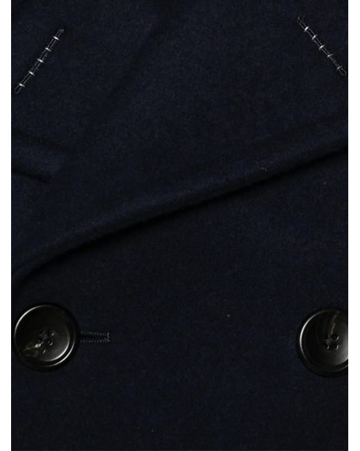 Tom Ford Blue Double Breasted Coat for men