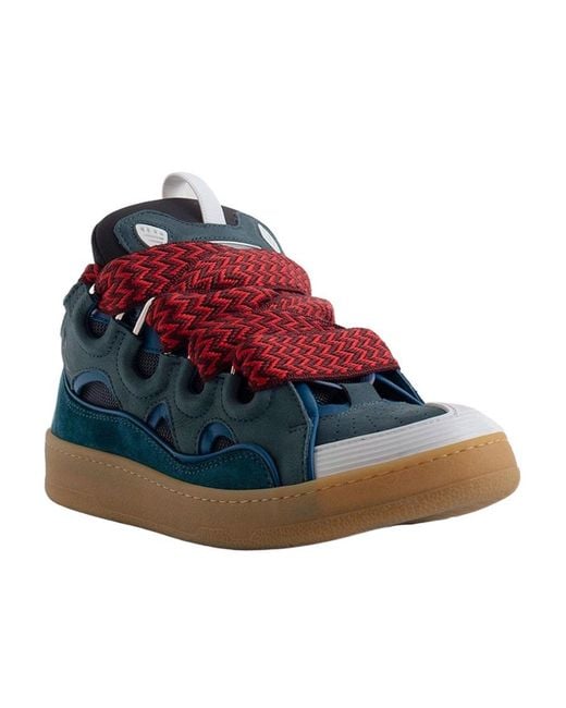 Lanvin Blue Curb Low-Top Sneakers for men
