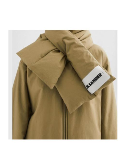 Jil Sander Down Scarf in Natural | Lyst UK