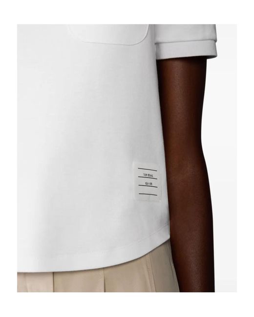 Thom Browne White Milano Pocket Crewneck T-Shirt