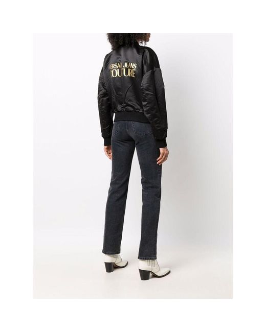 Versace Jeans Black Baroque Print Bomber Jacket
