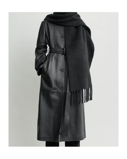 Totême  Black Plush Scarf