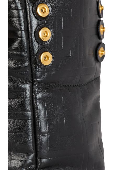 Balmain Black Small 1945 Soft Tote Bag