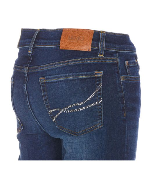 Liu Jo Blue High-Rise Washed Jeans
