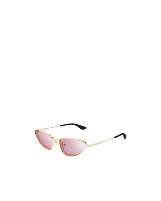 McQueen White Eyewear Cat-Eye Frame Sunglasses