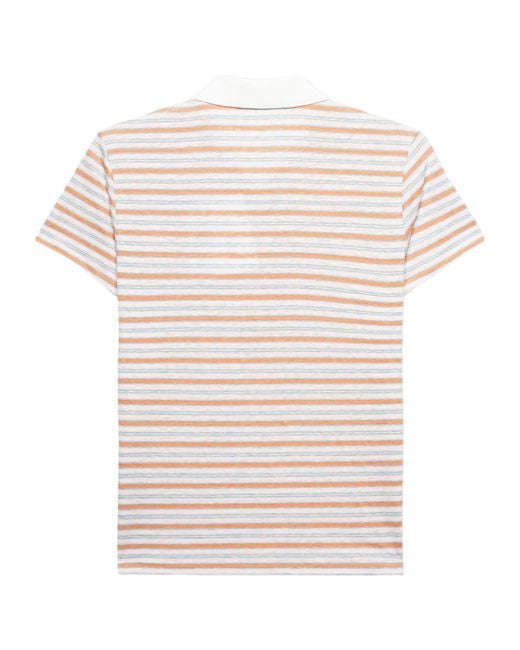 FRAME White Striped Polo Top