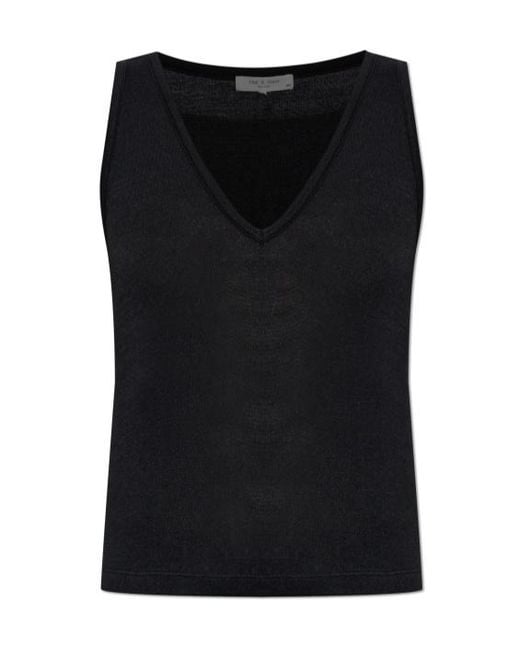 Rag & Bone Black Sleeveless Top