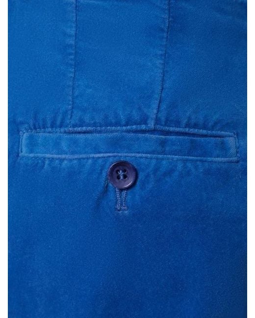 Aspesi Blue Velvet High-Waisted Casual Pants