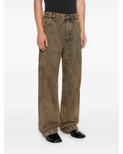 Dries Van Noten Gray Belt-Loop Jeans for men