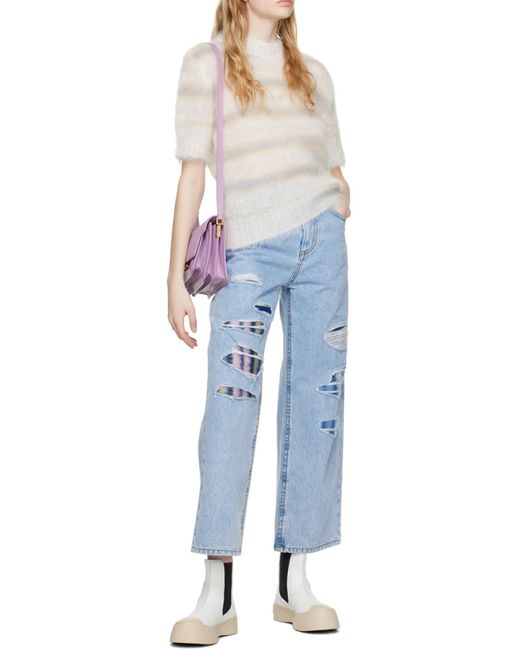 Marni White Chelsea Ankle Boots