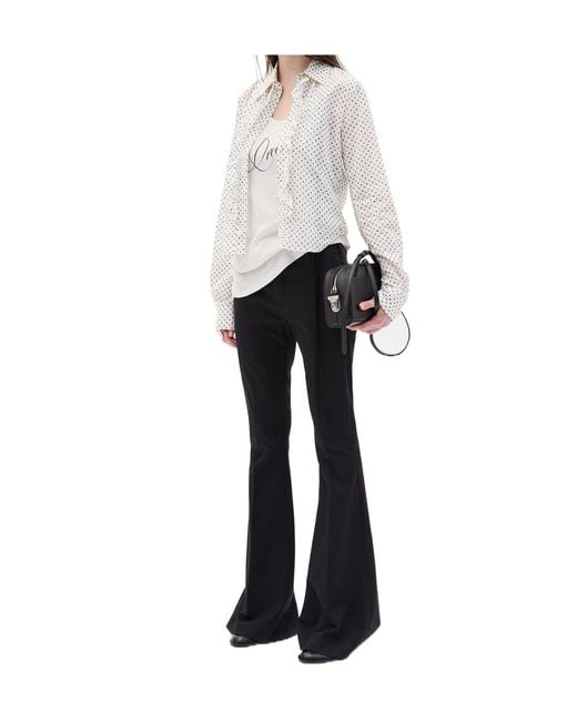 Ann Demeulemeester White Twill Trousers