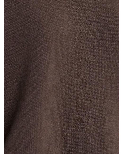 Khaite Brown Margaux Cashmere Crewneck Sweater