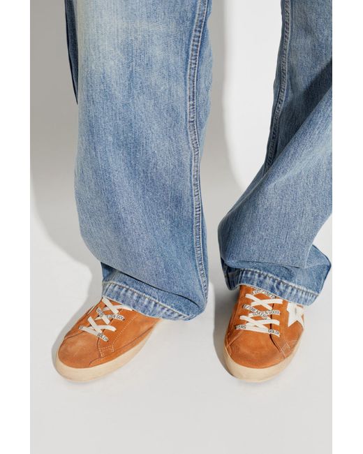 Golden Goose Deluxe Brand Brown Super Star Low-Top Sneakers for men