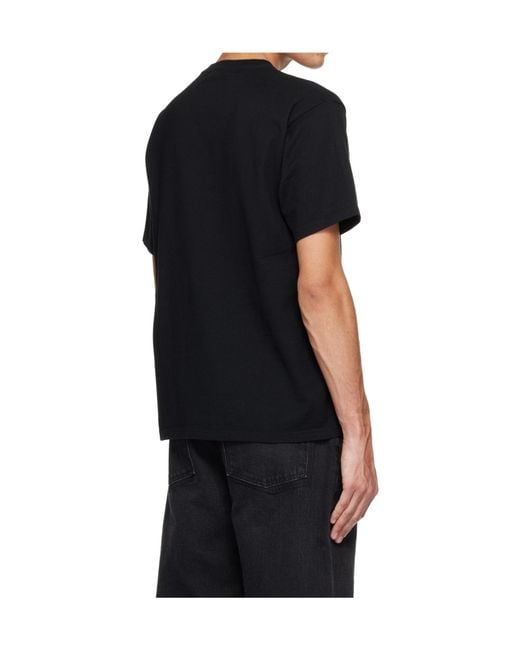Undercover Black Crew Neck Short-Sleeved T-Shirt for men