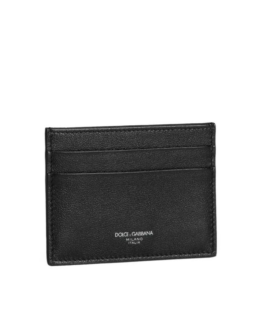Dolce & Gabbana Black Logo Printed Cardholder for men
