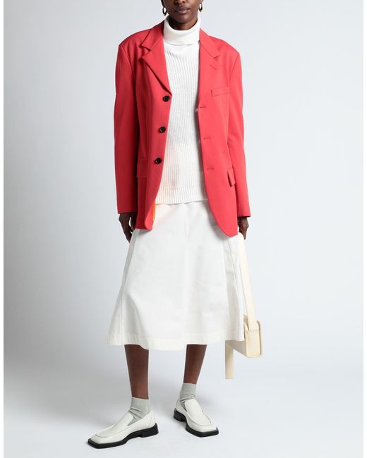 Marni Red Single-Breasted Blazer