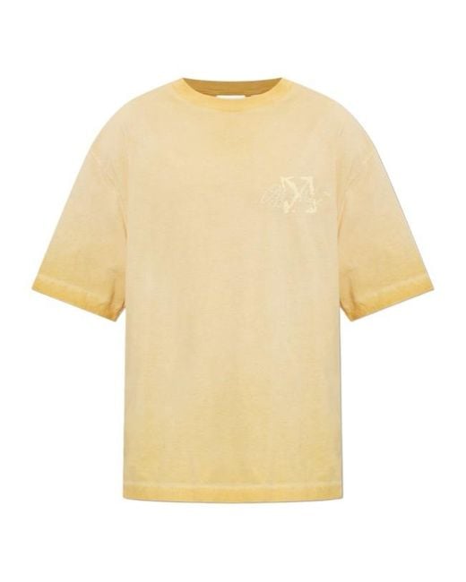 Off-White c/o Virgil Abloh Natural Arrow Printed Crewneck T-Shirt for men