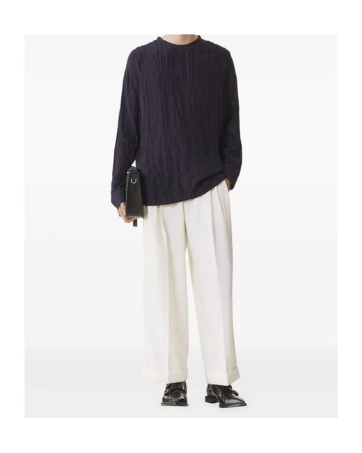 Lanvin Blue Seam-Details Shirt for men