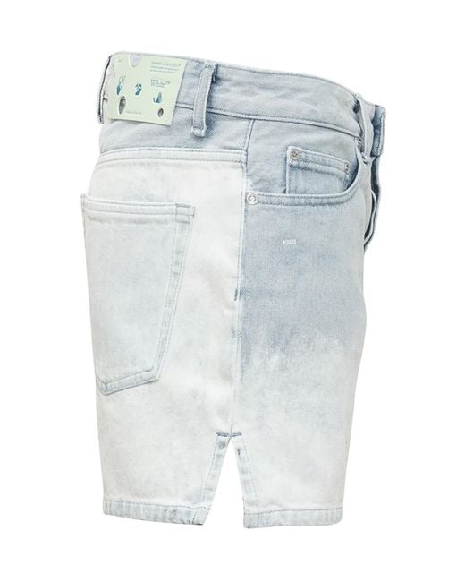 Off-White c/o Virgil Abloh Blue Degrade Denim Shorts