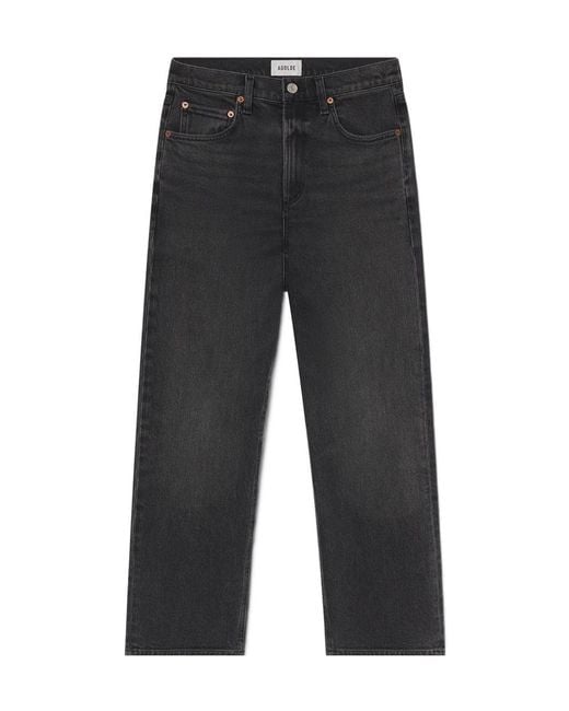Agolde Gray Straight-Leg Jeans