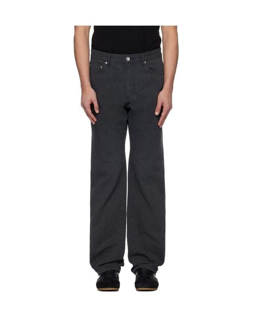 Post Archive Faction PAF Black Straight Jeans for men