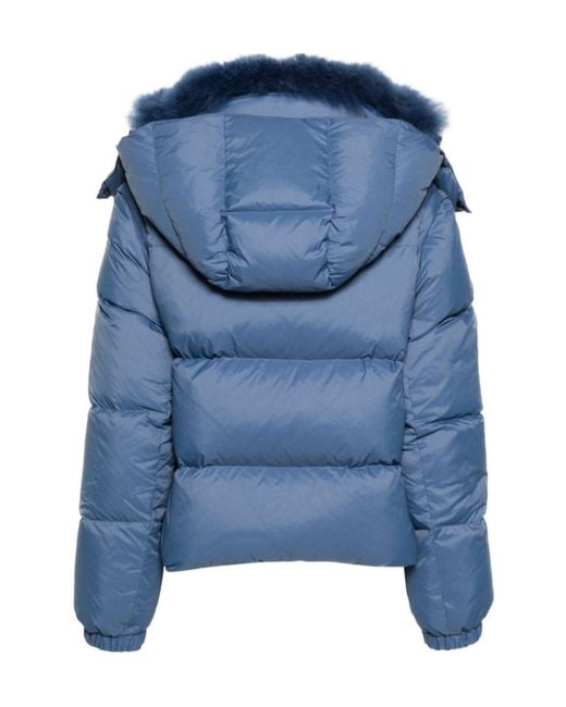Liska Blue Long-Sleeved Down Jacket