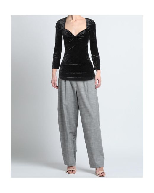 Isabel Marant Black Long Sleeve V-Neck Top