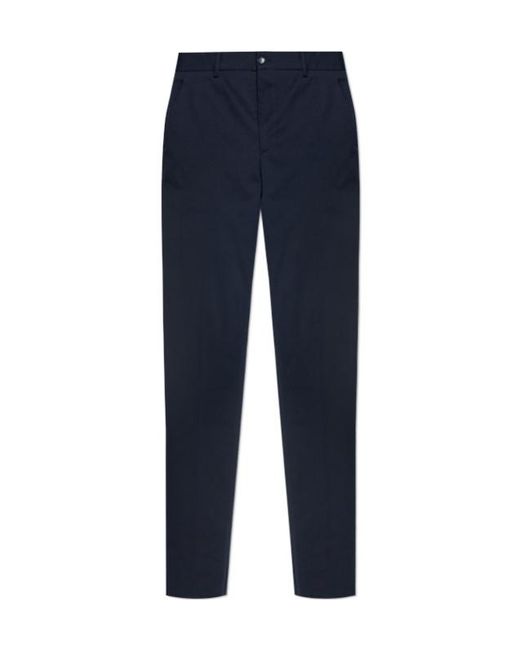 Etro Blue Creased Tapered Leg Trousers for men