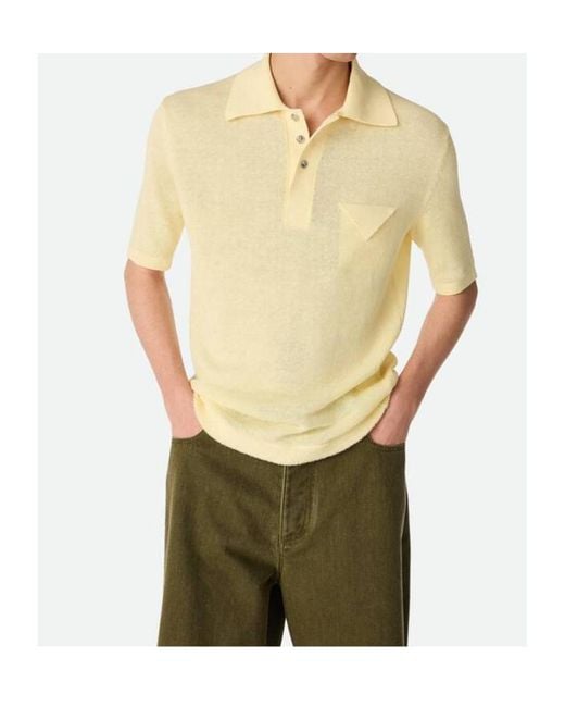 Bottega Veneta Green Short-Sleeved Regular Fit Polo Shirt for men