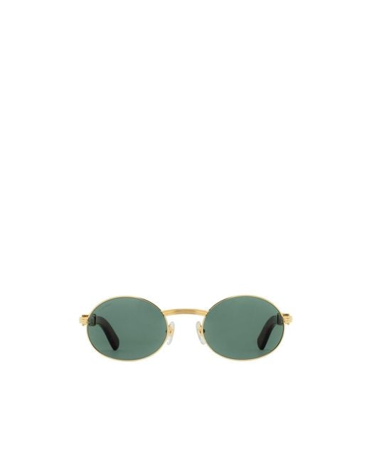 Cartier Green Giverny Oval Frame Sunglasses for men
