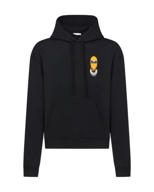 Ih Nom Uh Nit Black Small Mask-Print Hoodie for men