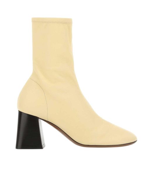 Neous Natural High Block Heel Sock Style Boots