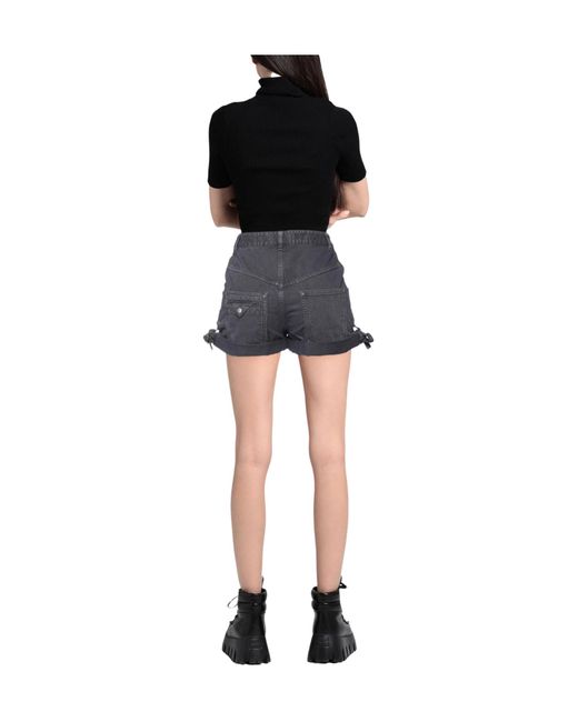 Isabel Marant Gray Colored Denim Shorts