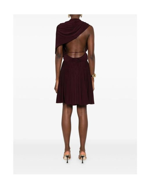 Alaïa V-Neck Gathered Day Dress