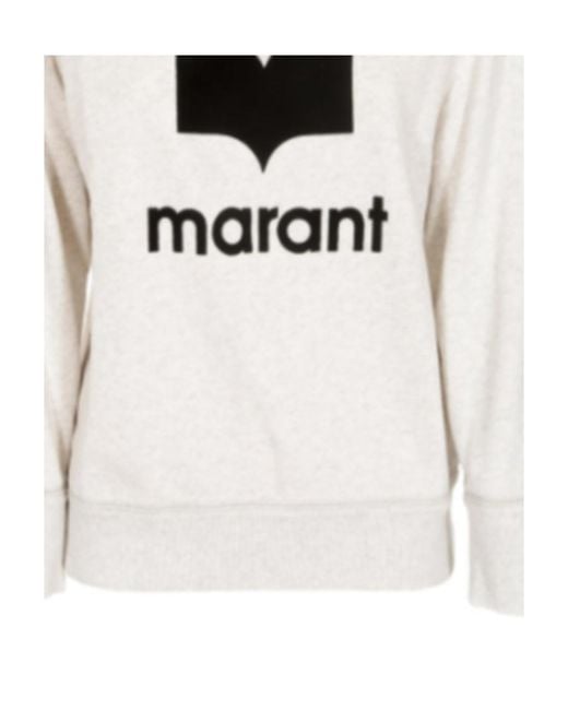 Isabel Marant White Isabel Marant Étoile Logo Printed Crewneck Sweatshirt
